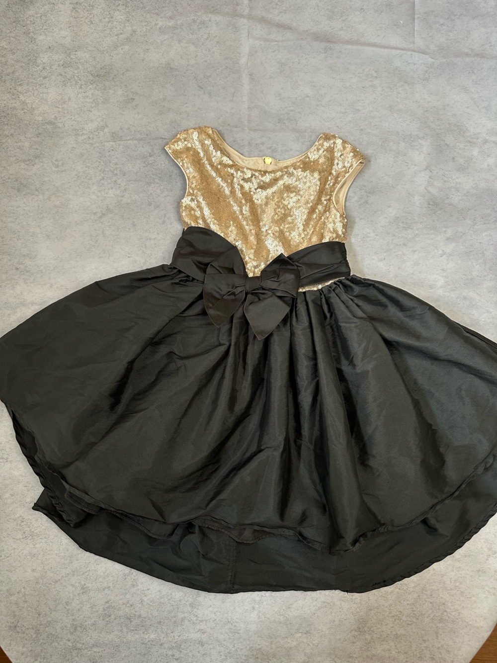 Pippa & Julie Black and Gold Sequin Party Dress for Girls